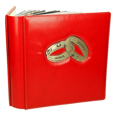 Fotoksiążka ze złotymi obrączkami grawerowanymi 0308 Fotoksiążka ze złotymi obrączkami grawerowanymi 0308