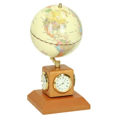 Globus z zegarem i higrometrem 0475