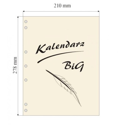 Wkład kalendarzowy A-4 tydzień na dwóch stronach do organizerów